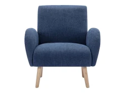 Poltrona em tecido azul estilo contemporâneo MAZARONE