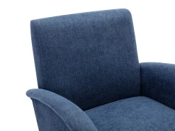 Poltrona em tecido azul estilo contemporâneo MAZARONE