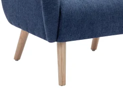 Poltrona em tecido azul estilo contemporâneo MAZARONE