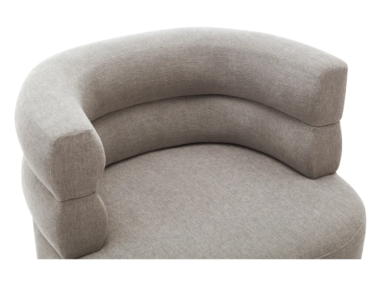Poltrona em tecido cinza com base em metal estilo design CAMEDO