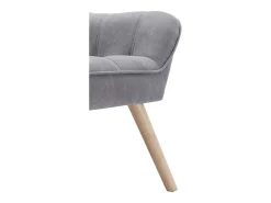 Poltrona em tecido cinzento de estilo escandinavo CASERTA