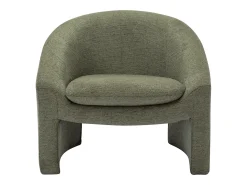 Poltrona em tecido cor verde estilo design OSSANA