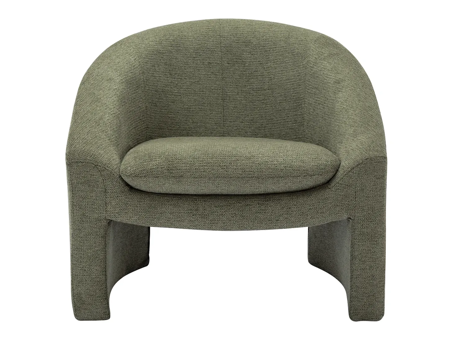 Poltrona em tecido cor verde estilo design OSSANA