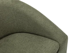 Poltrona em tecido cor verde estilo design OSSANA