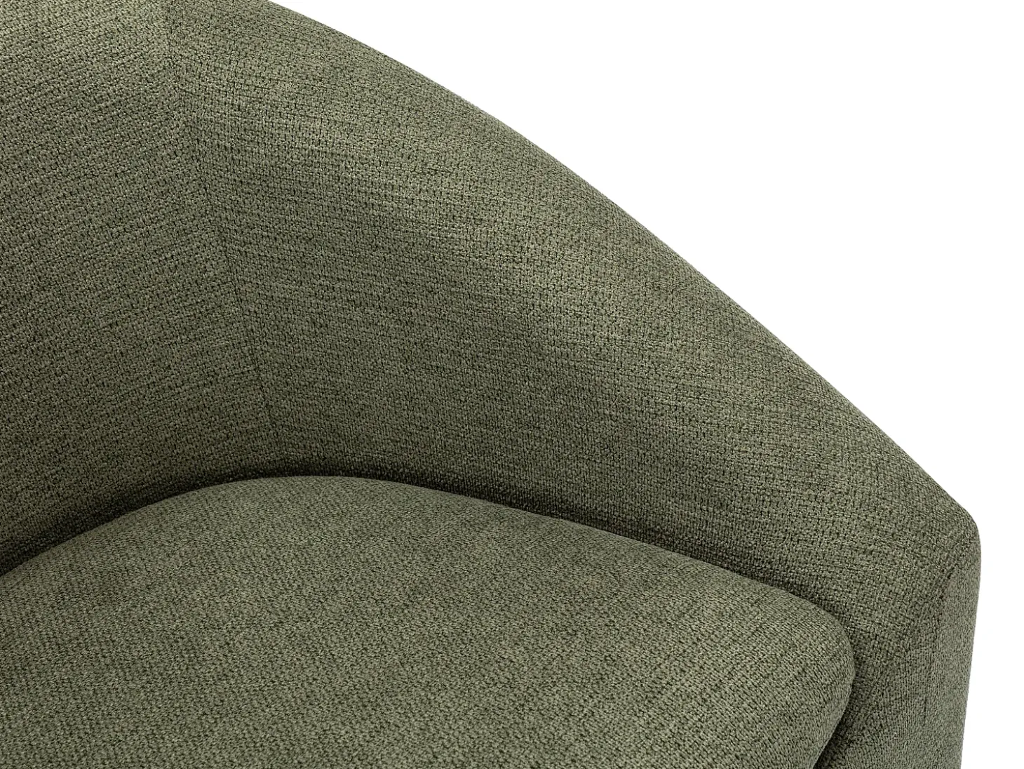 Poltrona em tecido cor verde estilo design OSSANA