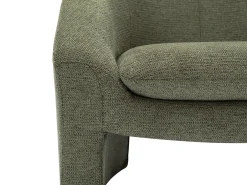 Poltrona em tecido cor verde estilo design OSSANA
