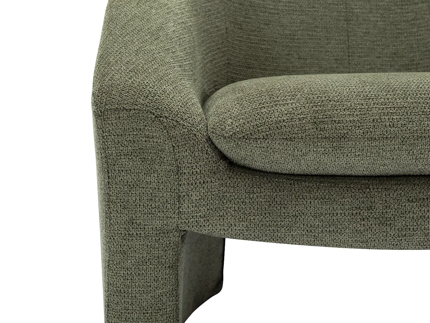 Poltrona em tecido cor verde estilo design OSSANA
