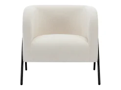 Poltrona em tecido de cor bege e estilo design - BLINODA