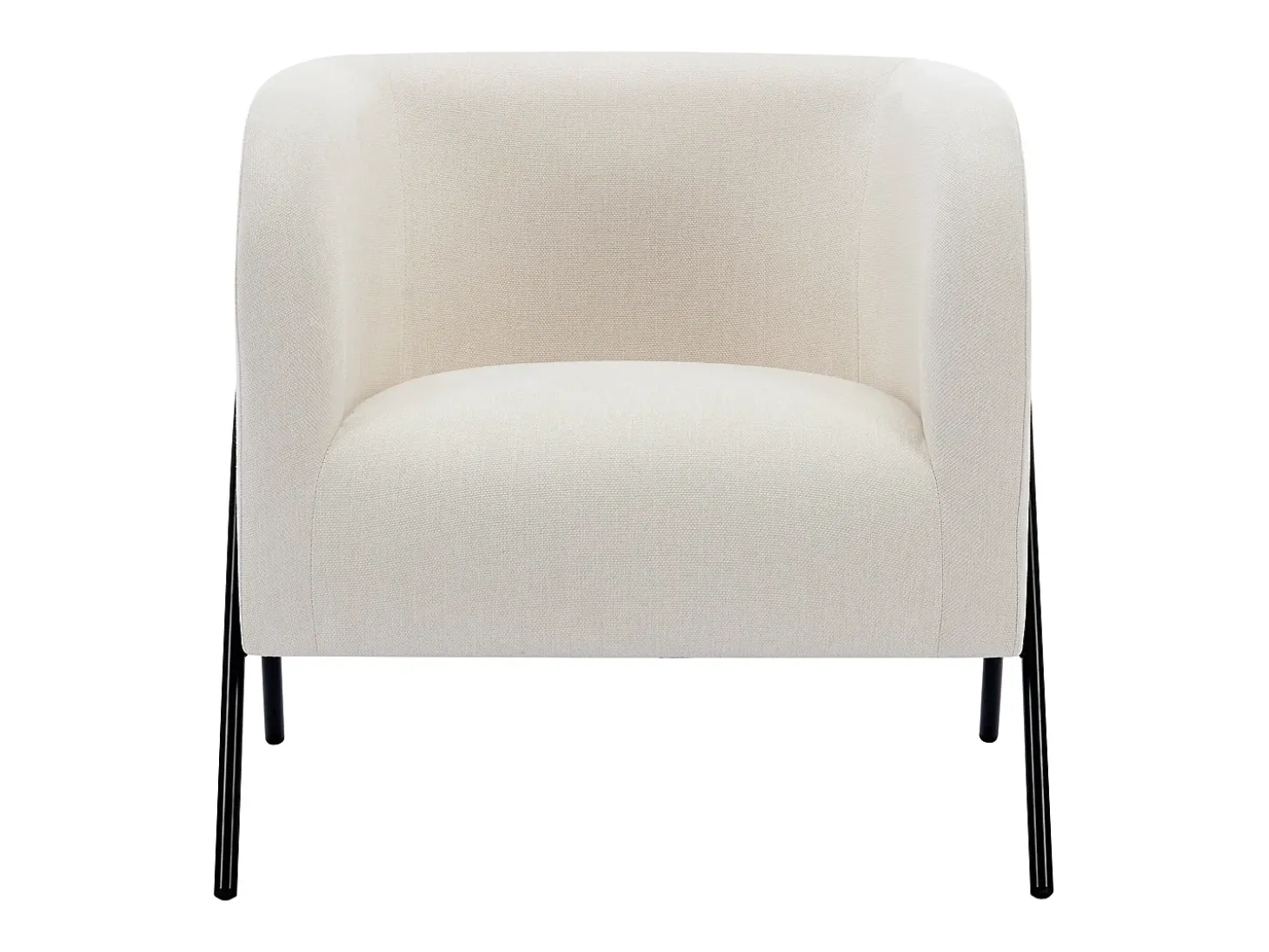 Poltrona em tecido de cor bege e estilo design - BLINODA