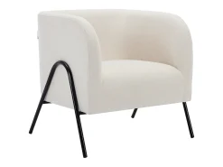 Poltrona em tecido de cor bege e estilo design - BLINODA