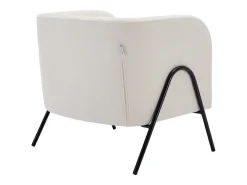 Poltrona em tecido de cor bege e estilo design - BLINODA
