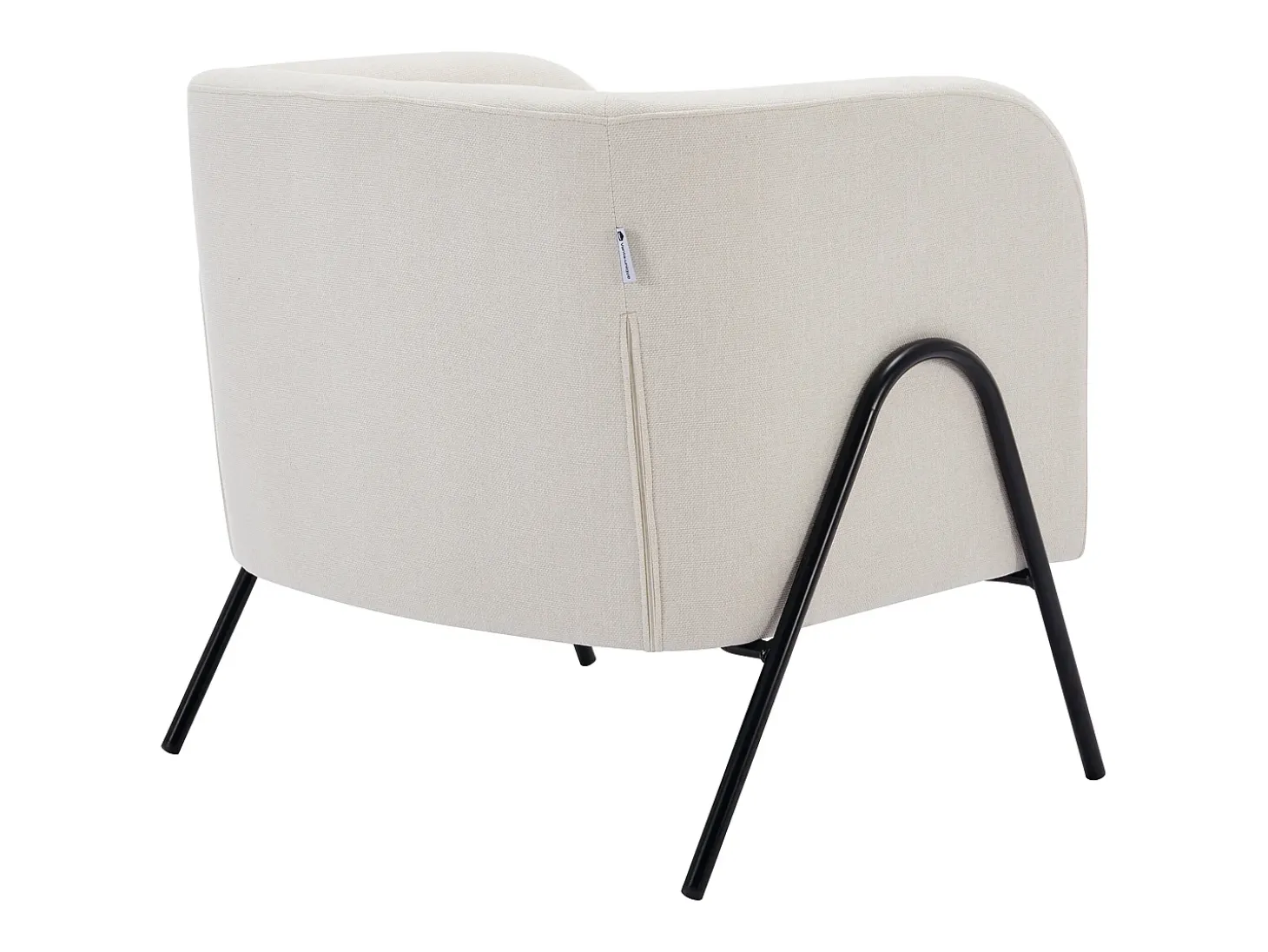 Poltrona em tecido de cor bege e estilo design - BLINODA