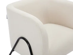 Poltrona em tecido de cor bege e estilo design - BLINODA