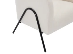 Poltrona em tecido de cor bege e estilo design - BLINODA