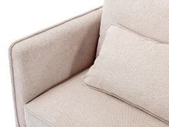 Poltrona em tecido de cor bege estilo contemporâneo TORMELDA