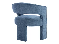 Poltrona em tecido texturizado cor azul - FONTANOVA