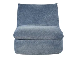 Poltrona em tecido texturizado moderno cor azul LOLEVA