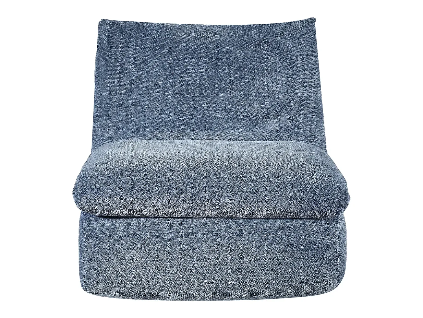 Poltrona em tecido texturizado moderno cor azul LOLEVA