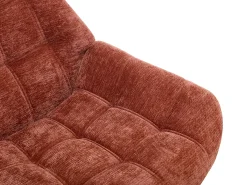 Poltrona em tecido texturizado cor terracota LUOSTO