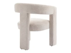 Poltrona em tecido texturizado bege estilo design FAVINA
