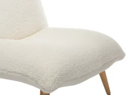 Poltrona em tecido xerpa efeito pele de ovelha - PEPITA