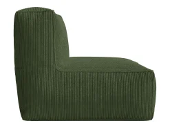 Poltrona em veludo canelado verde estilo contemporâneo NOUMARA