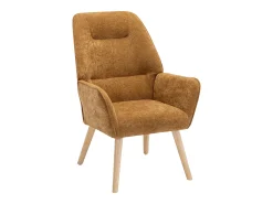 Poltrona fixa tecido camel, estilo escandinavo - OSIMO
