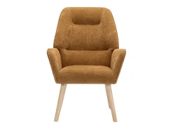 Poltrona fixa tecido camel, estilo escandinavo - OSIMO