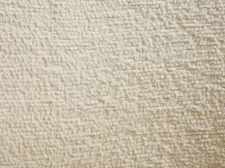 Poltrona giratória arredondada em tecido chenille bege FEDOTE