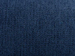 Poltrona giratória em tecido texturado azul POZETI