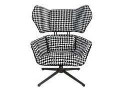 Poltrona giratório em tecido preto e branco 5142 ANGEL CERDA