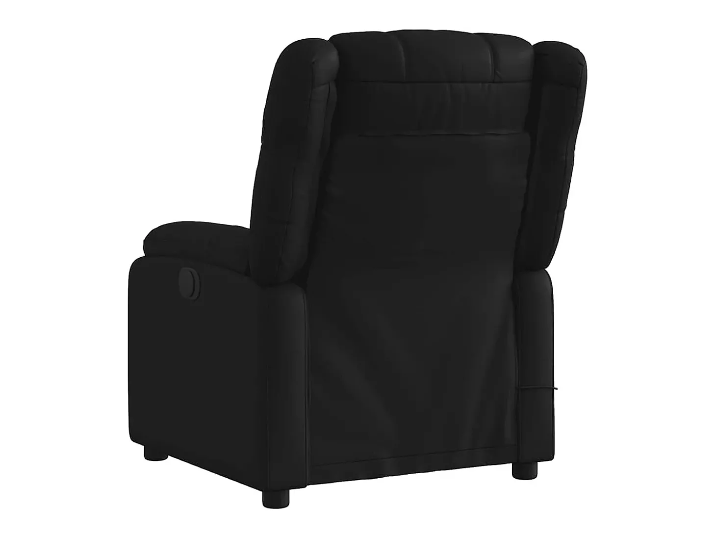Poltrona massagens reclinável elétrica couro artificial preto