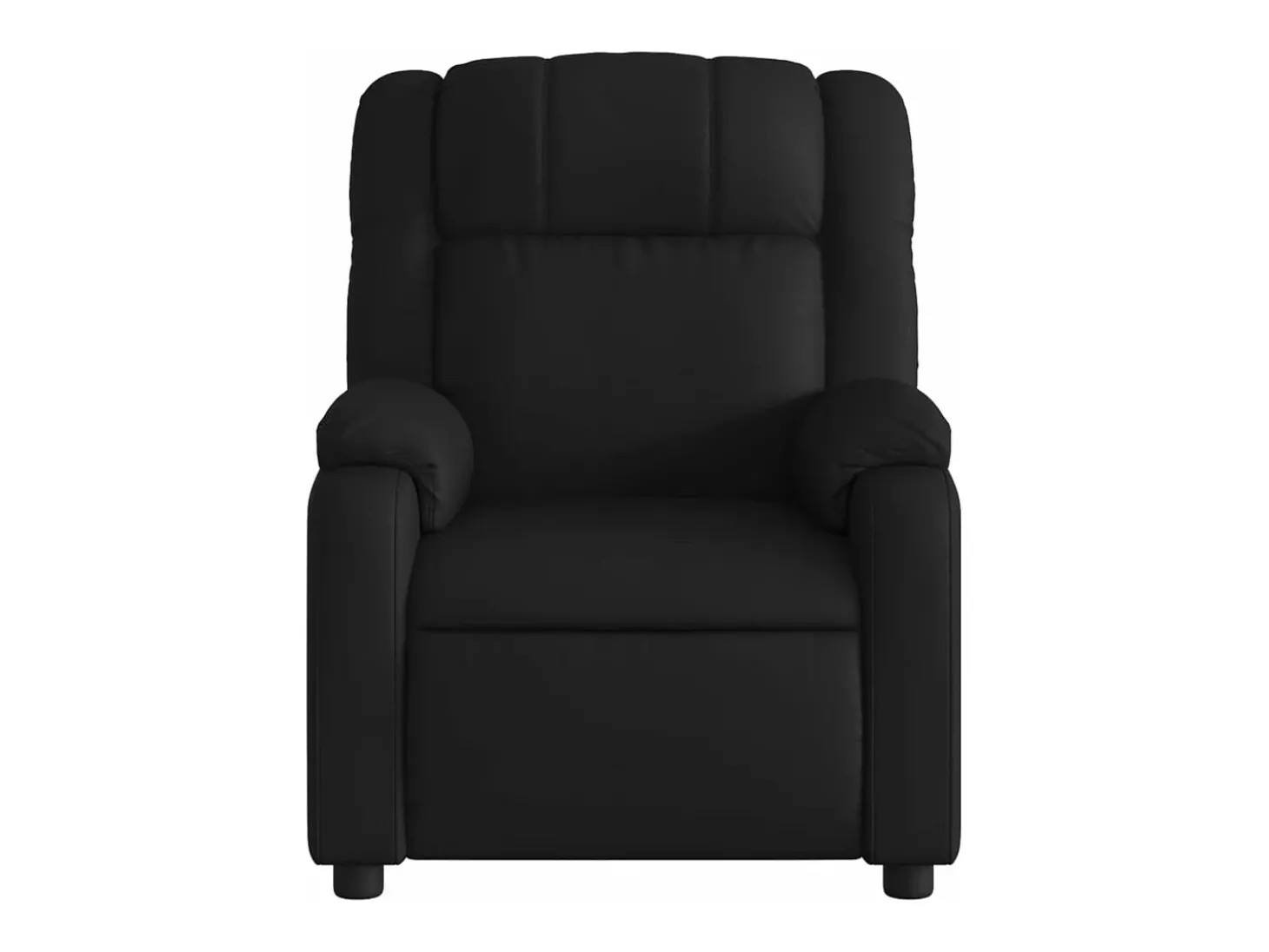 Poltrona massagens reclinável elétrica couro artificial preto