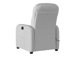 Poltrona massagens reclinável elétrica tecido cinzento-nublado