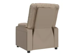 Poltrona massagens reclinável elétrica couro artif. cappuccino