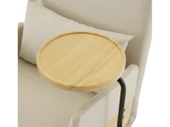 Poltrona moderna 62x67x88 cm - Poltrona conversível 3 em 1 - Com função de cama - Poltrona dobrável estofada - Bege