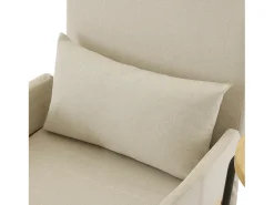 Poltrona moderna 62x67x88 cm - Poltrona conversível 3 em 1 - Com função de cama - Poltrona dobrável estofada - Bege