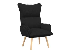 poltrona Preto 69 x 74 x 93 cm Tecido e Contraplacado