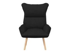 poltrona Preto 69 x 74 x 93 cm Tecido e Contraplacado