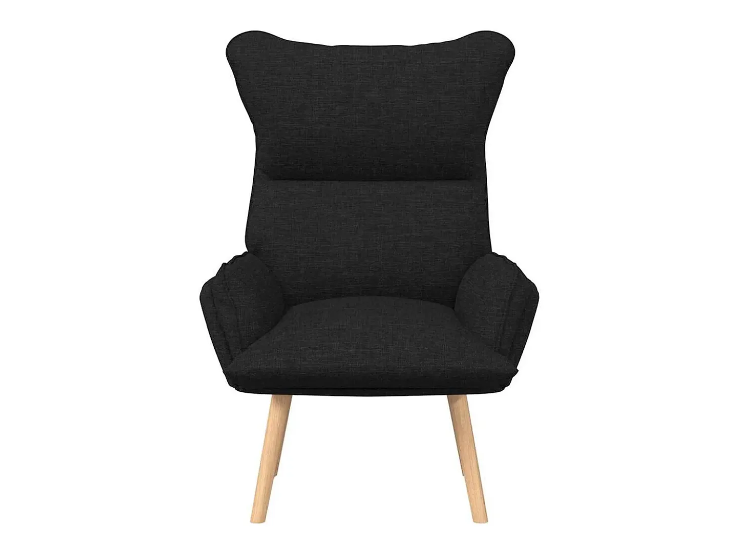 poltrona Preto 69 x 74 x 93 cm Tecido e Contraplacado