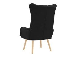 poltrona Preto 69 x 74 x 93 cm Tecido e Contraplacado