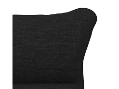 poltrona Preto 69 x 74 x 93 cm Tecido e Contraplacado