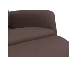 Poltrona reclinável c/ apoio de pés couro artificial castanho