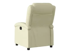 Poltrona reclinável couro genuíno cor creme