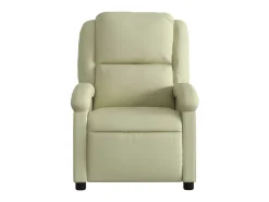 Poltrona reclinável couro genuíno cor creme
