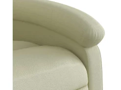 Poltrona reclinável couro genuíno cor creme