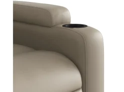 Poltrona reclinável couro artificial cor cappuccino