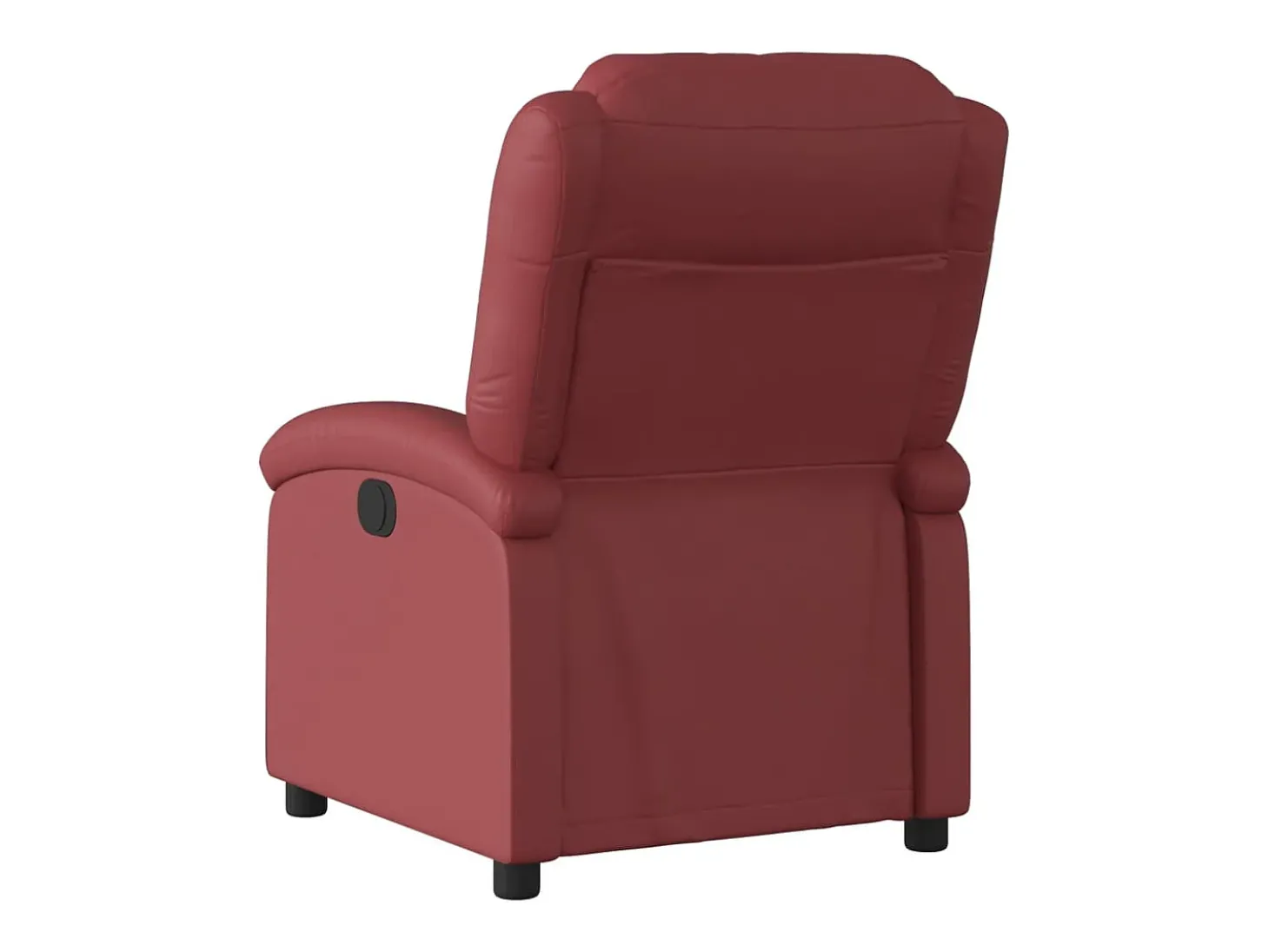 Poltrona reclinável couro artificial vermelho tinto