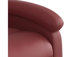 Poltrona reclinável couro artificial vermelho tinto