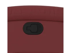 Poltrona reclinável couro artificial vermelho tinto